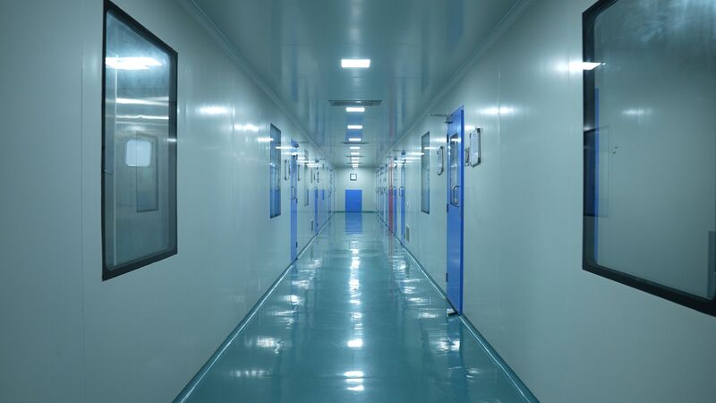 Controlled-access cleanroom corridor